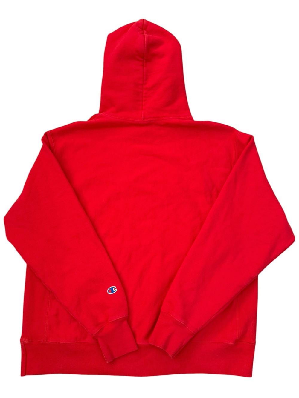 Champion Reverse Weave Red Script Logo Hoodie Large - Picture 2 of 15